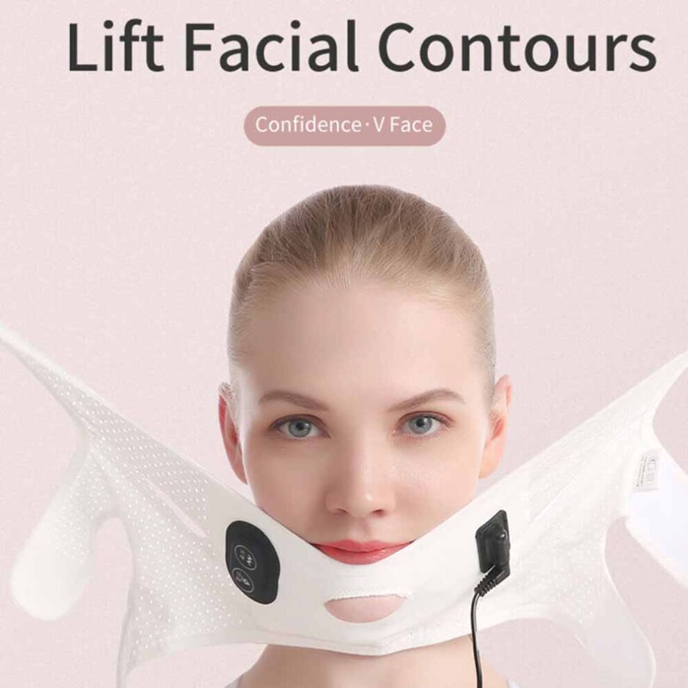 Electric Face V-Line Slim Lift Mask Chin Cheek Slimming Belt Strap Band Massager