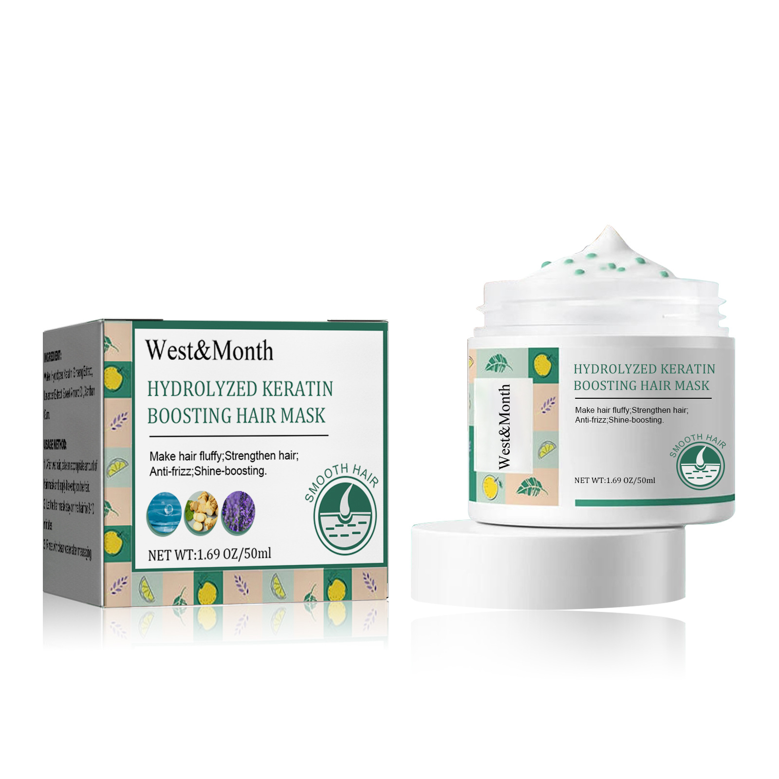 Keratin Nourishing Hair Mask Repairing The Tail Split Hair Conditioner Deep Moisturizing And Smoothing Hair Care 50ml