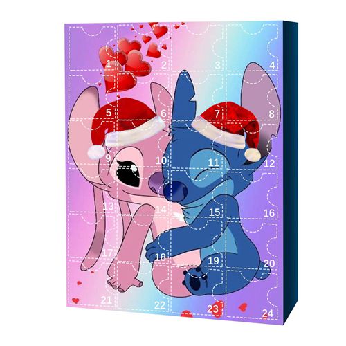 Christmas Advent Calendar Countdown Calendar with 24pcs Stitch Figure Toys Adorable Decorative Toys Home Ornaments Christmas Gift for Children