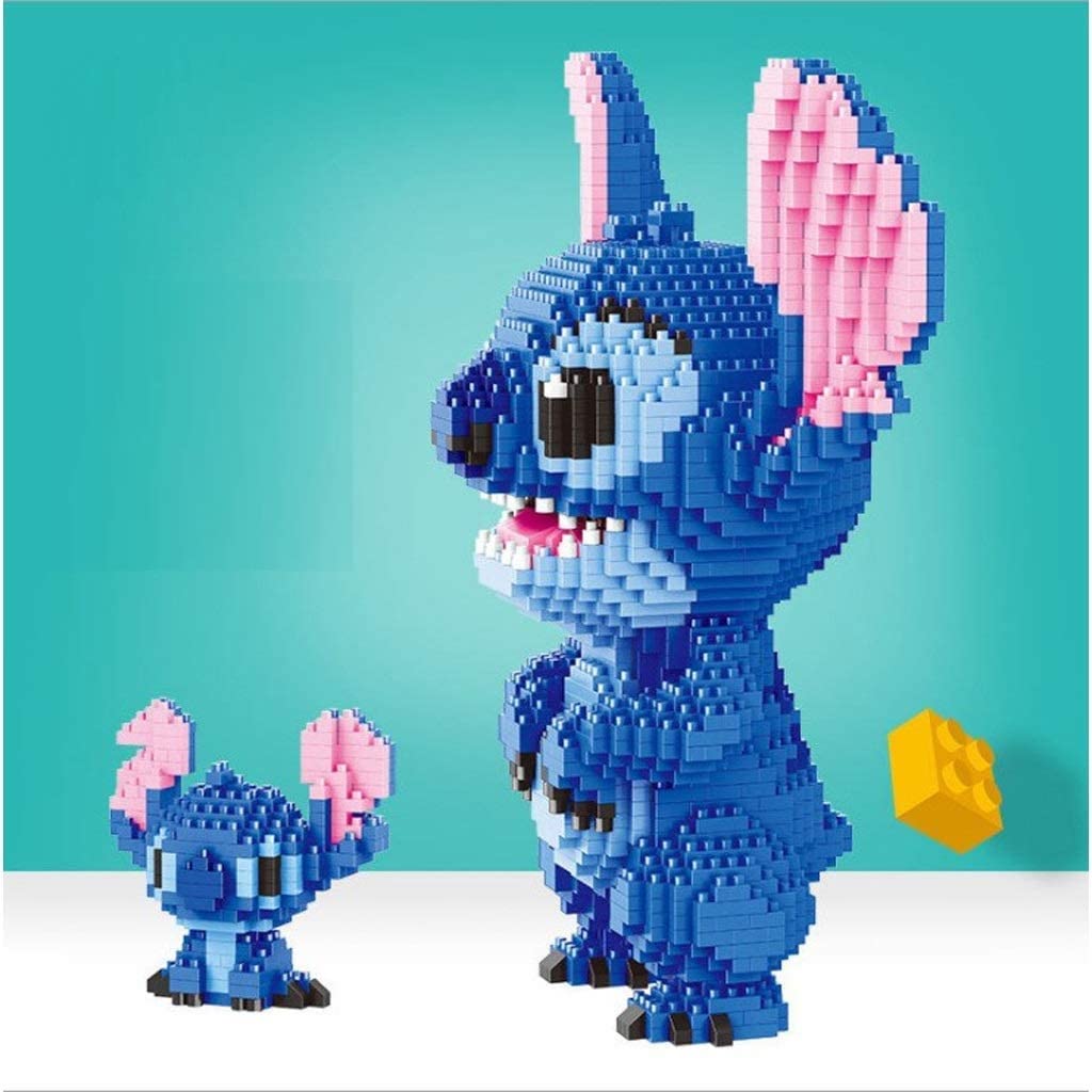 Stitch Blocks Building Kit 2Pcs Nano Building Blocks Set Anime Model Micro Blocks 3D Puzzle Toys Christmas Birthday Gift for Boys Girls