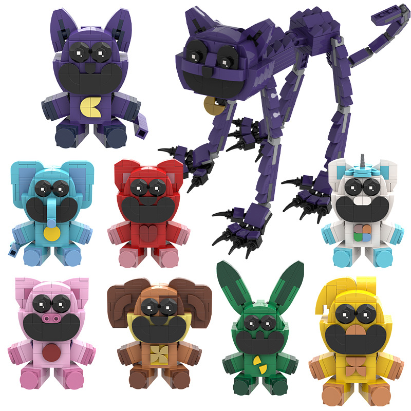 (A) Poppy 3 Smiling Critters Building Block Horror Game Action Figure Model Toys Creative Cute Building Bricks Birthday Gift