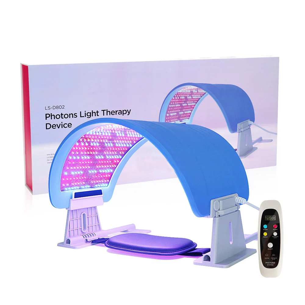 LED Beauty Mask 573 Lamp Beads LED Photon Beauty Device Foldable Face Body PDT Machine EMS Facial Mask Photon Light Therapy Lamp