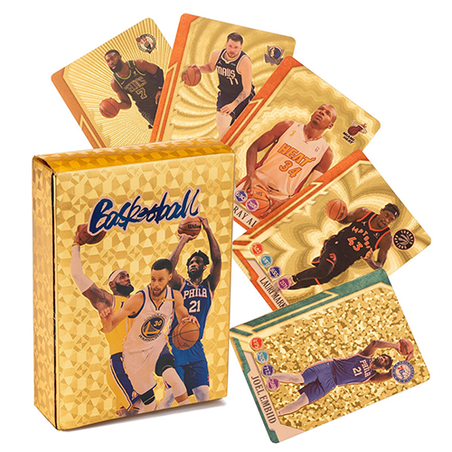 Basketball Star Card NBA Cards Basketball Card Trading Card Gold Foil Cards Collection Cards Box 55PCS Trading Cards for Kids Boys Fans Birthday Party