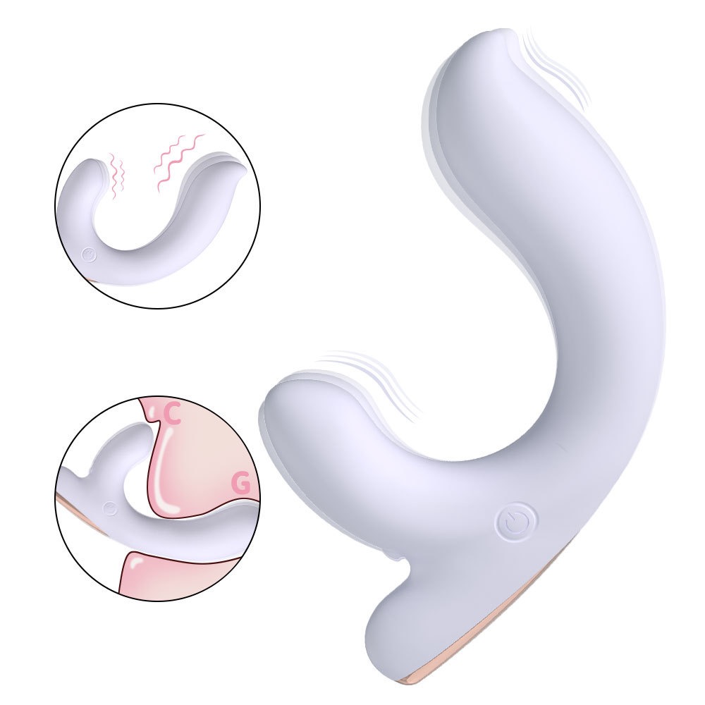 (White) Portable Vibrators Sex Toys for Women Real Soft Smart Rechargeable Female Masturbation Pleasure Vibrator Fox Tail Adult Toys Cute Bendable Vibrator