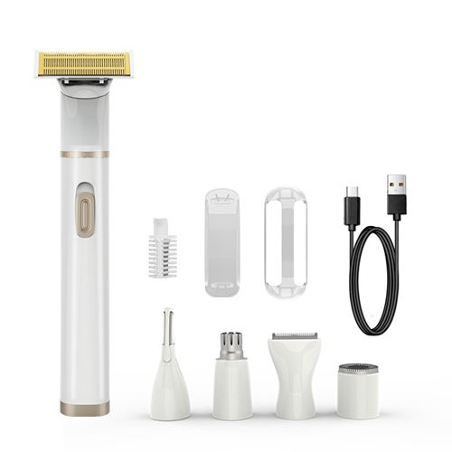5 in1 Multi-Functional Electric Hair Removal Kit for Women - Portable USB Rechargeable Grooming Set