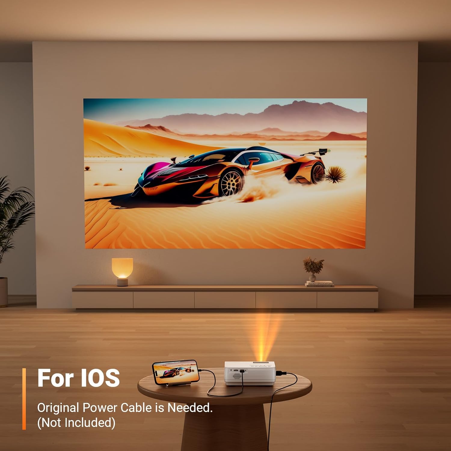 (1080P) Mini Projector HD 1080P Supported Movie Projector Upgraded 15000 Lux Home Theater Video Projector Compatible with iOS Android Phone Tablet Laptop PC TV Stick Box USB Drive DVD