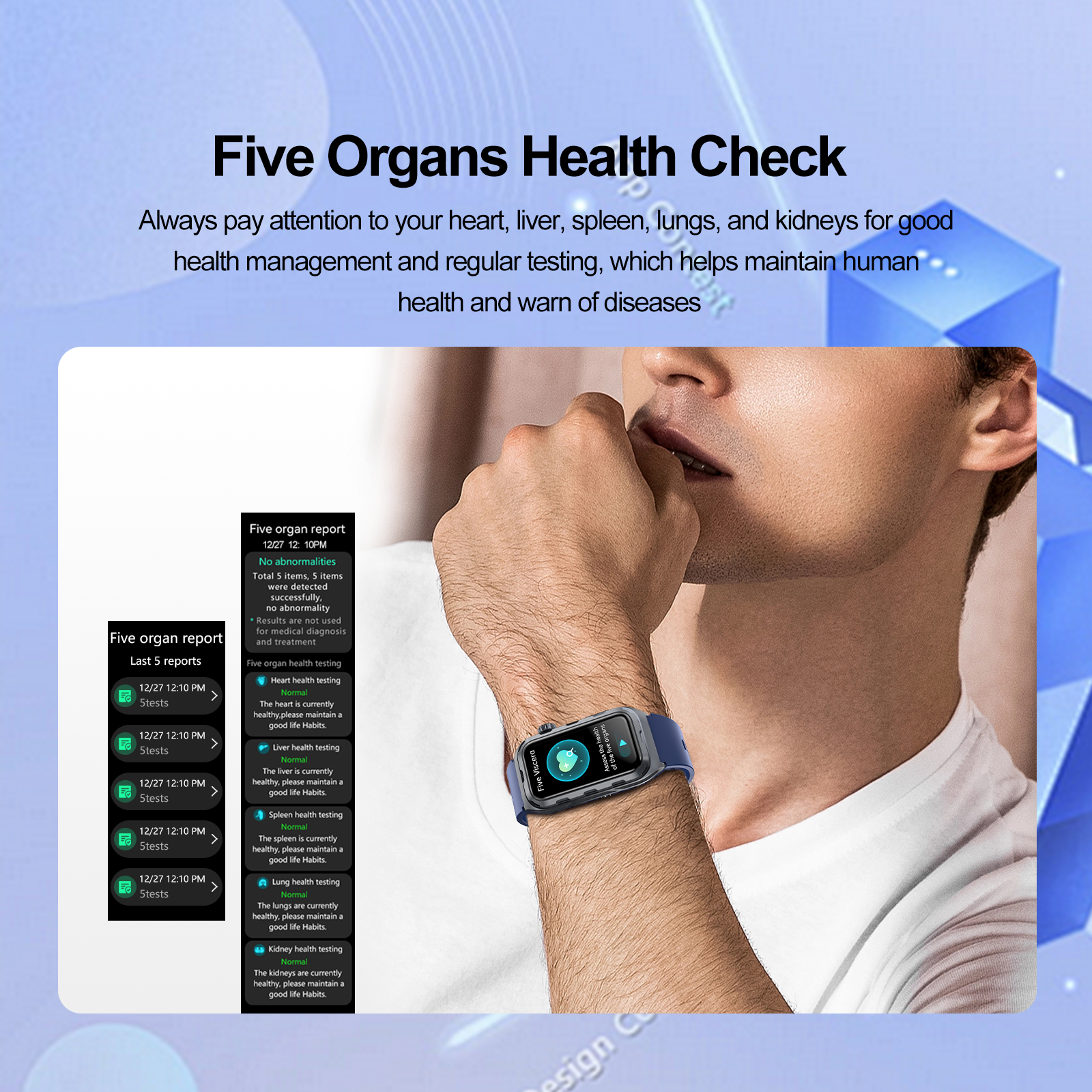 Blood Glucose Monitor Health Smart Watch Men ECG PPG Blood Pressure Measurement IP68 Waterproof Sports Fitness Tracker Heart Rate Women Smartwatch For Android IOS