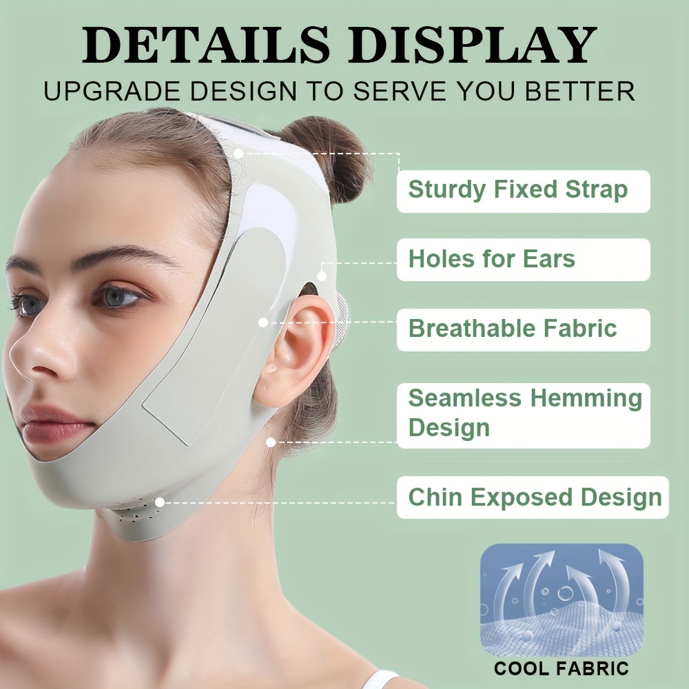 Reusable Face Slimming Bandage V Line Face Shaper Women Tighten Chin Cheek Lift Up Belt Facial Massage Strap Face Skin Care Sleep Shaping Beauty Tools