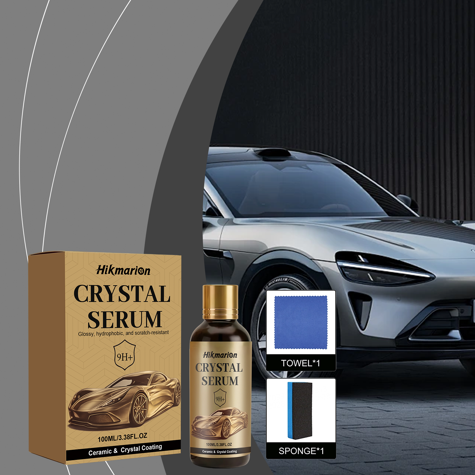 9H+ Car Ceramic Coating 100ml Liquid Nano Crystal Serum Polishing Wax Anti-corrosion Waterproof Auto Detailing Paint Protection ﻿