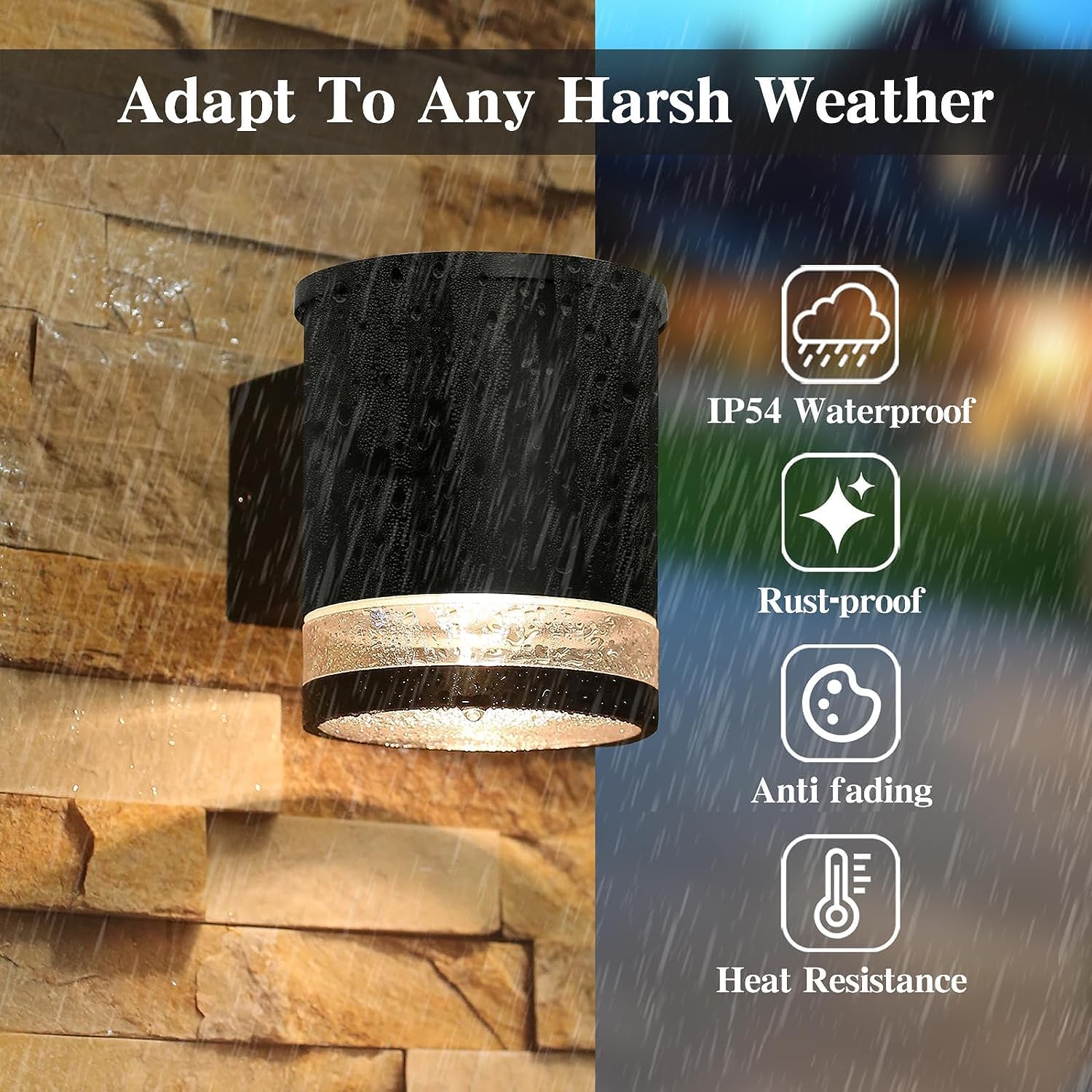 (Rectangle ~ 1) Solar Wall Light Outdoor with Motion Sensor 3 Lighting Modes Aluminum Bright Fence Lamp IP54 Waterproof Outside Security Light for Garden YardPorch Patio Deck 