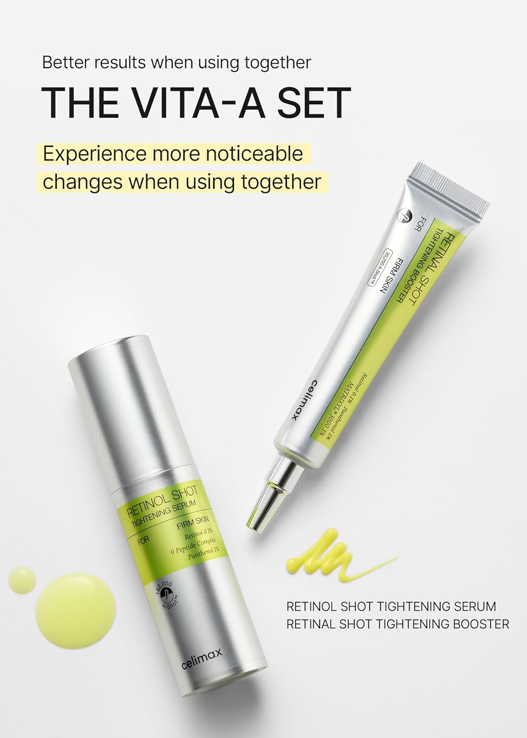 celimax The Vita A Retinol Shot Tightening Serum With Pure Vitamin A Retinol Peptide Pore Minimizer Wrinkles  Fine Lines Firmer Skin 30ml