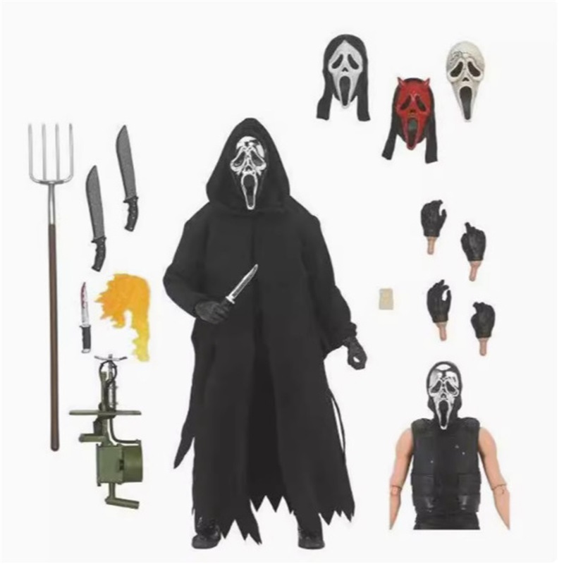 Ghost Face Killer NECA Scream Shout Deadly Roar Cloth Deluxe Seven Inch Movable Figure Statue Usage Violation