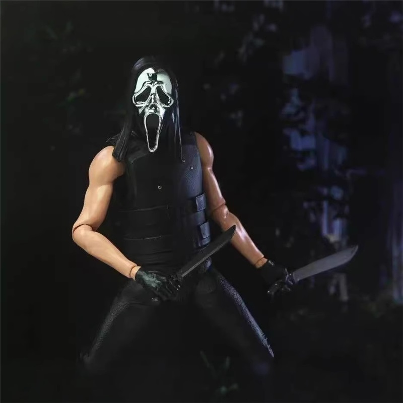 Ghost Face Killer NECA Scream Shout Deadly Roar Cloth Deluxe Seven Inch Movable Figure Statue Usage Violation