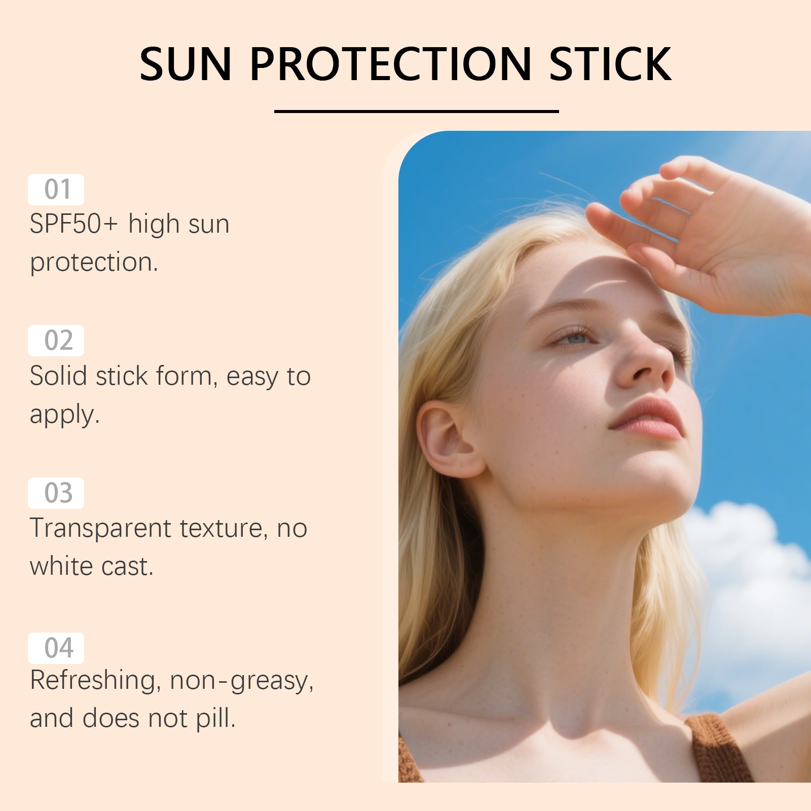 Face Protection Stick Lightweight Refreshing Shield For Summer Outdoor Daily Defense And Easy Application
