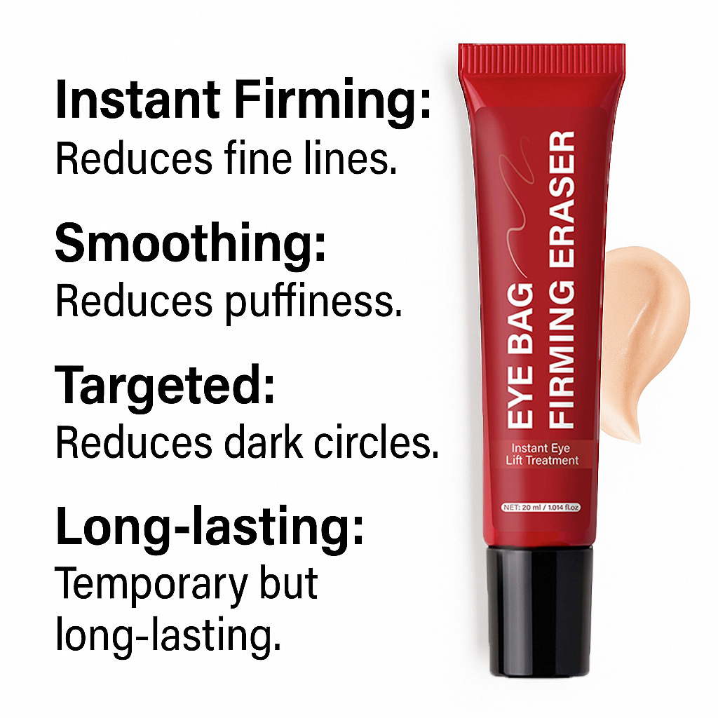 Eye Bag Firming Eraser Instant Puffiness Reducer For Dark Circles And Wrinkle Smoothing Daily Eye Contour Care