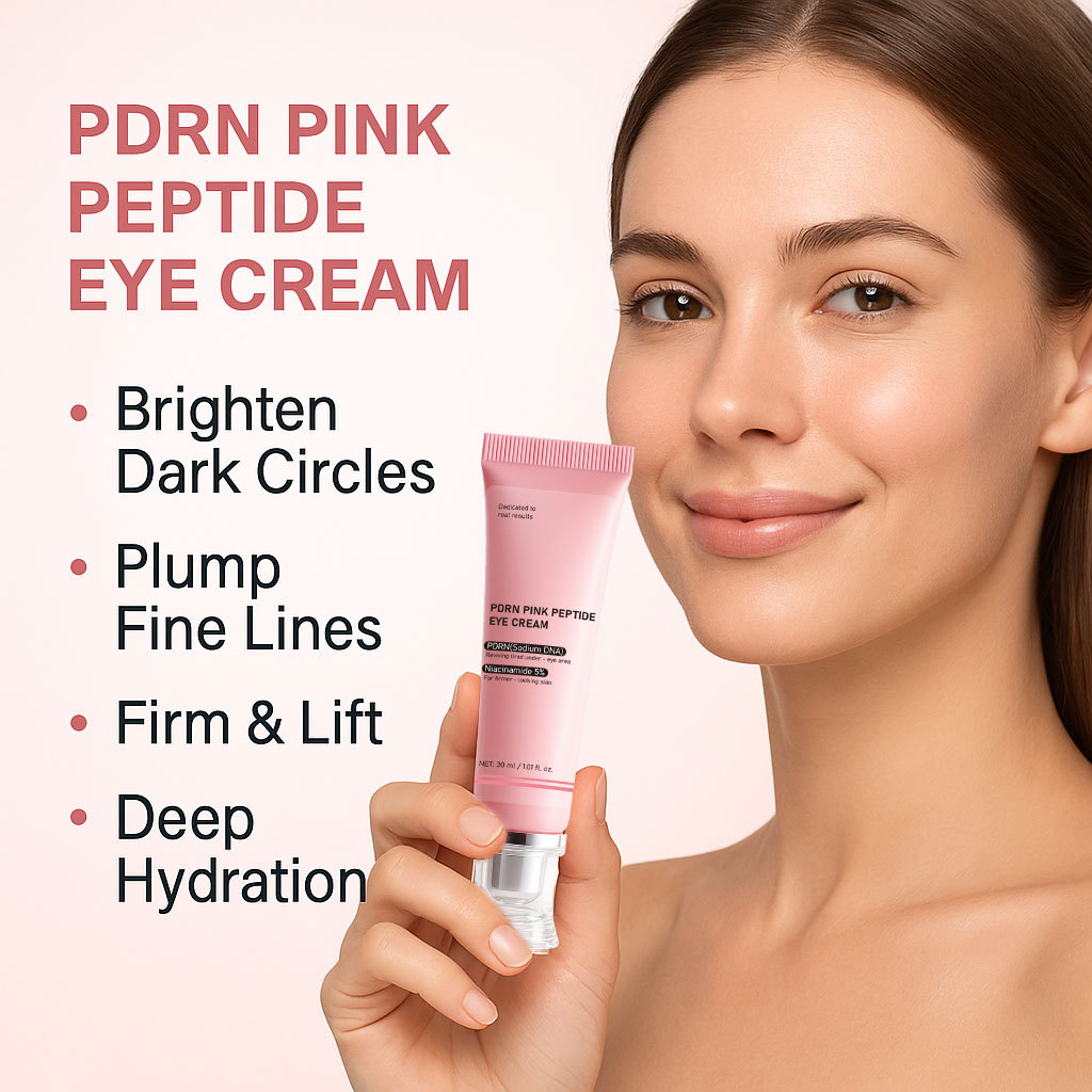 Pink Peptide Eye Cream Firming Hydrating Smoothing For Fine Lines And Puffiness Daily Care Treatment 30g