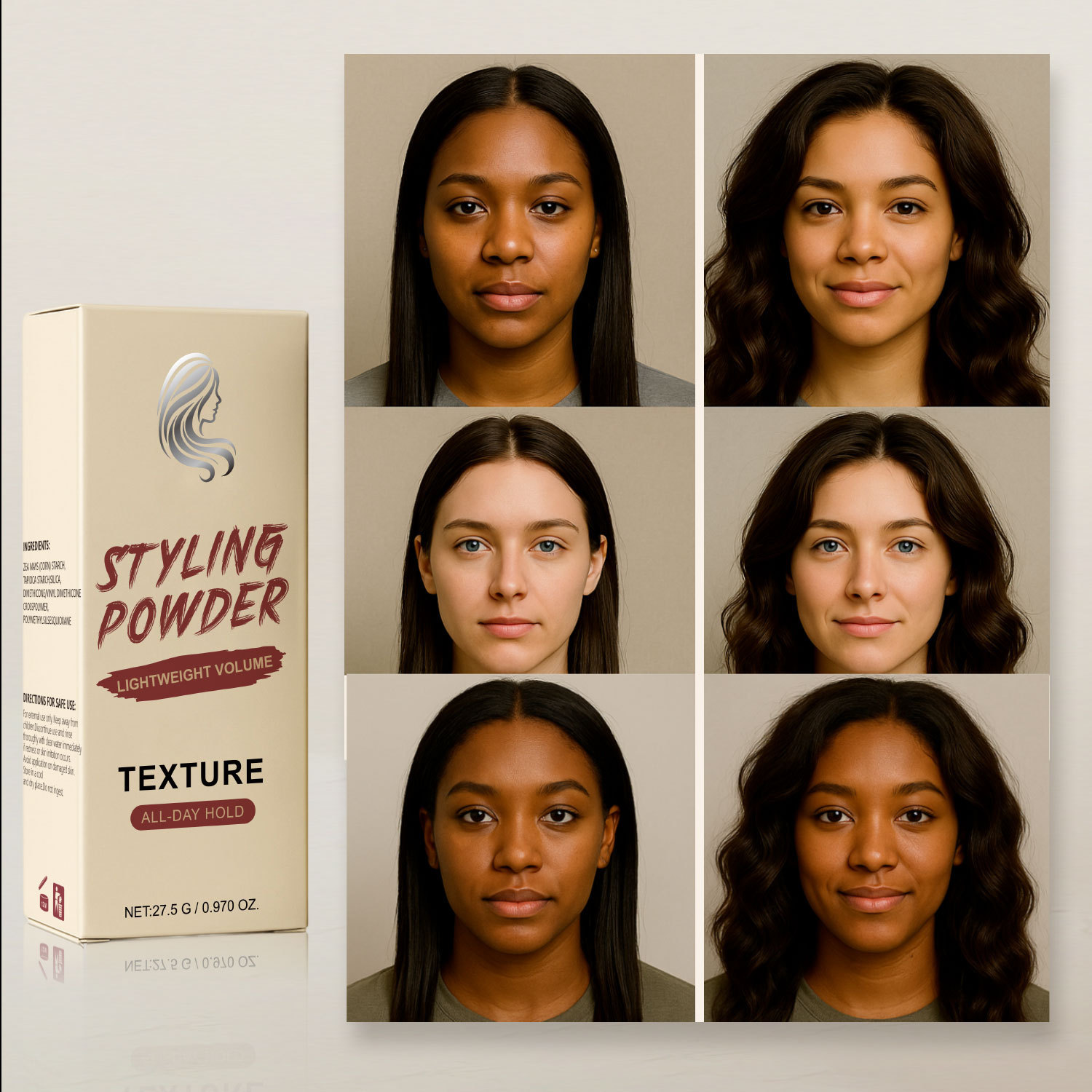 Women Hair Volumizing Powder Oil Control Styling Finishing Dry Shampoo For Oily Flat Hair Daily Root Lift And Texture