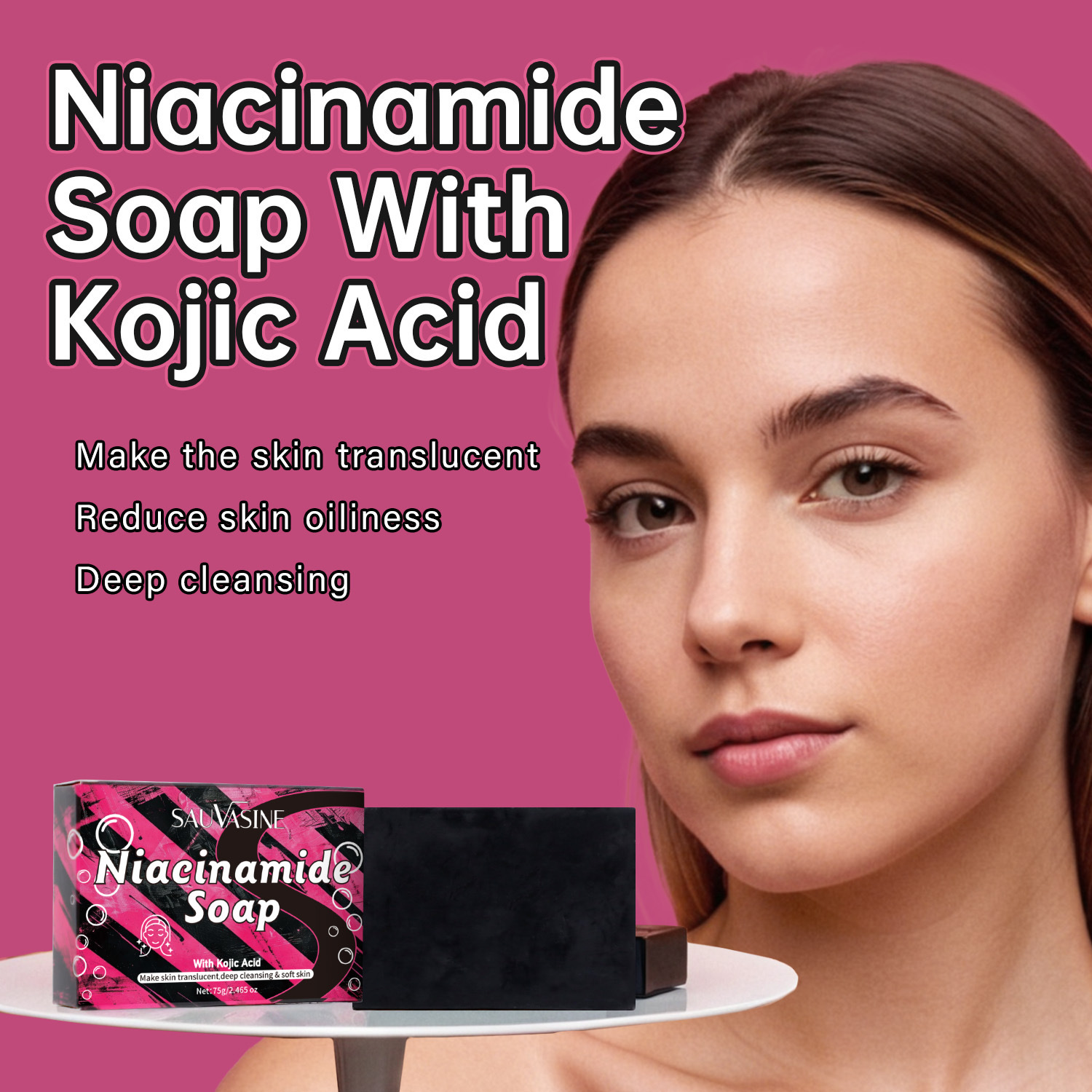 Niacinamide Soap Deep Cleansing Brightening For Face And Body Daily Skin Care Bar 75g
