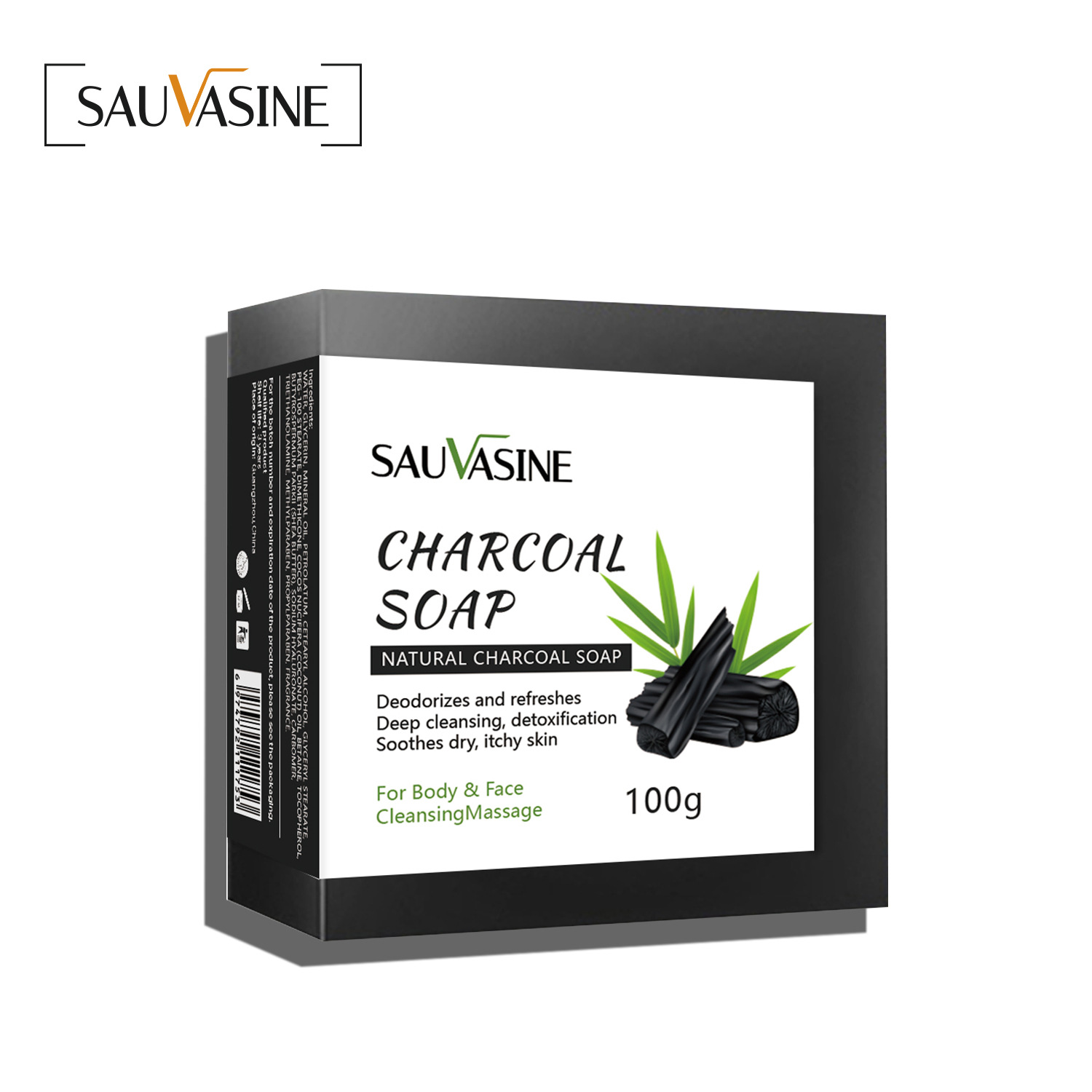 Black Charcoal Deep Cleansing Blackhead Removal Handmade Soap For Face And Body Pore Purifying Daily Wash 100g