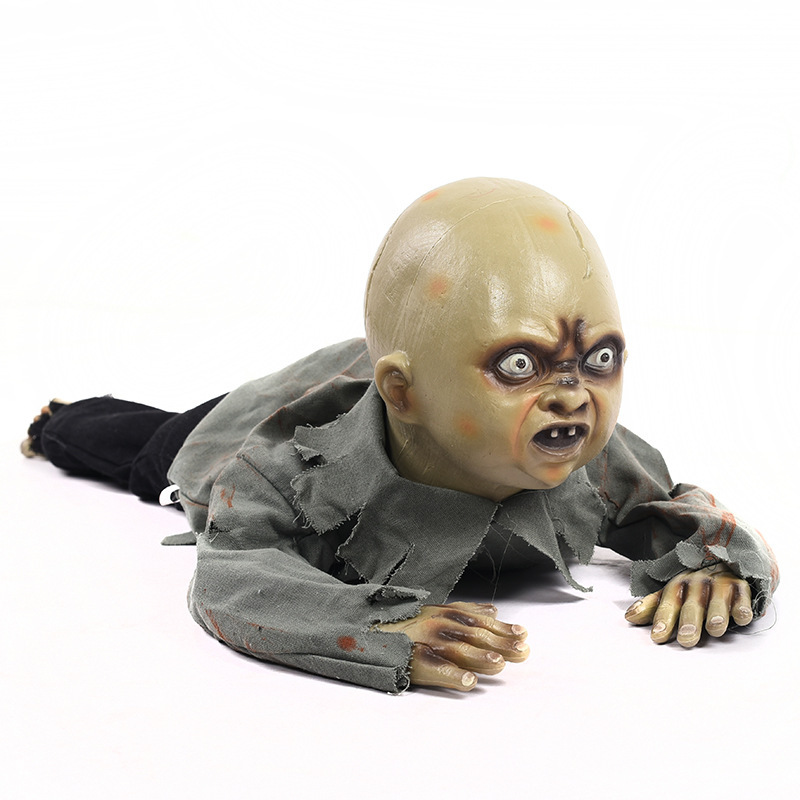 Ghost BB Halloween Horror Decorations Crawling Ghost Haunted House Escape Room Ornaments Auto Induction Decor Props