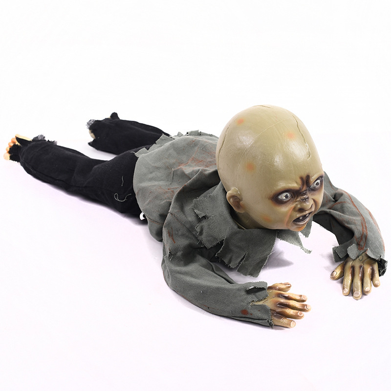 Ghost BB Halloween Horror Decorations Crawling Ghost Haunted House Escape Room Ornaments Auto Induction Decor Props