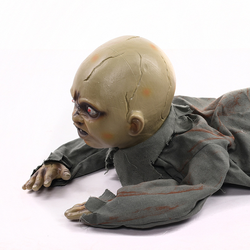 Ghost BB Halloween Horror Decorations Crawling Ghost Haunted House Escape Room Ornaments Auto Induction Decor Props