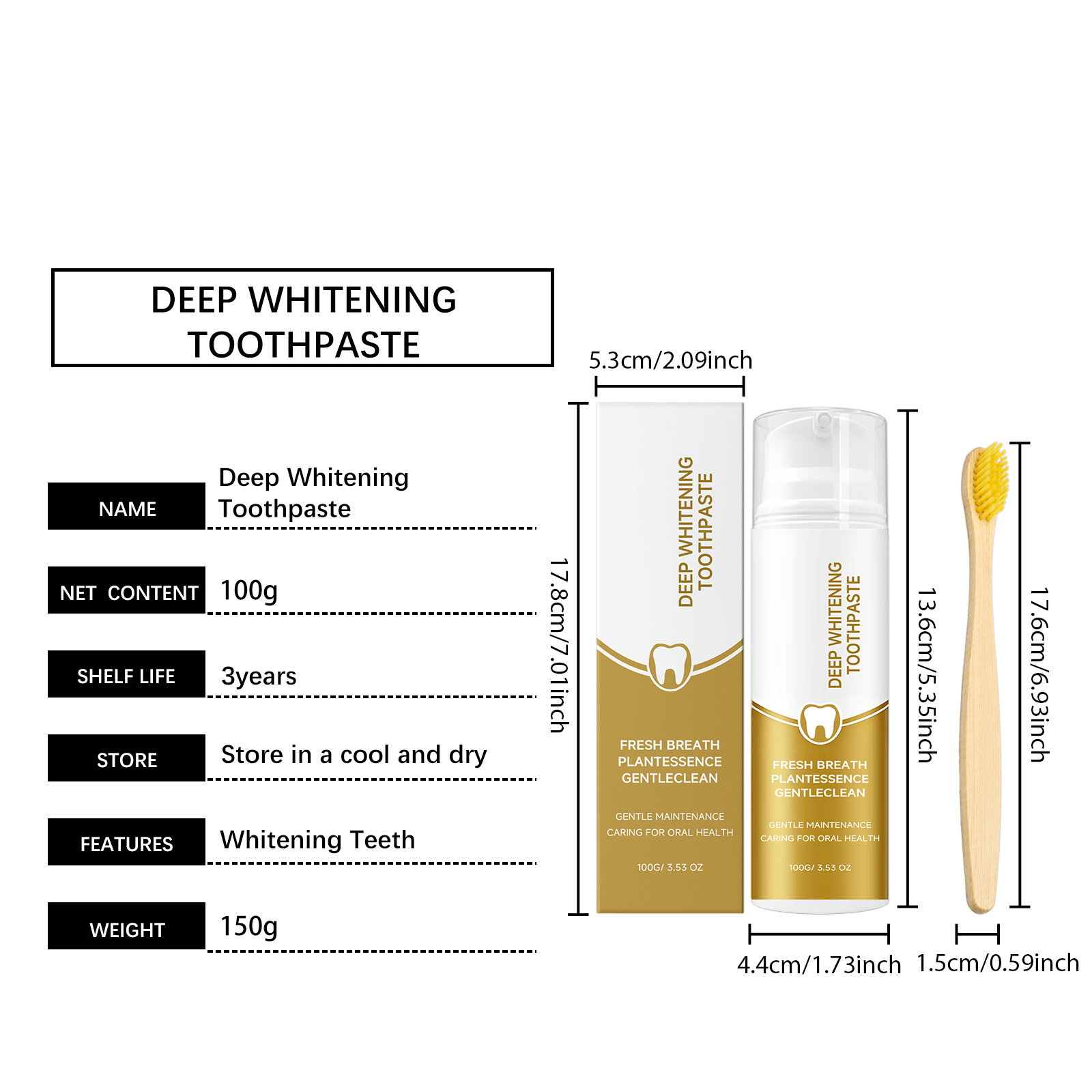 Deep Cleansing Toothpaste Daily Mild Clean Interdental Household Oral Care Home Teeth Gum Daily Goods