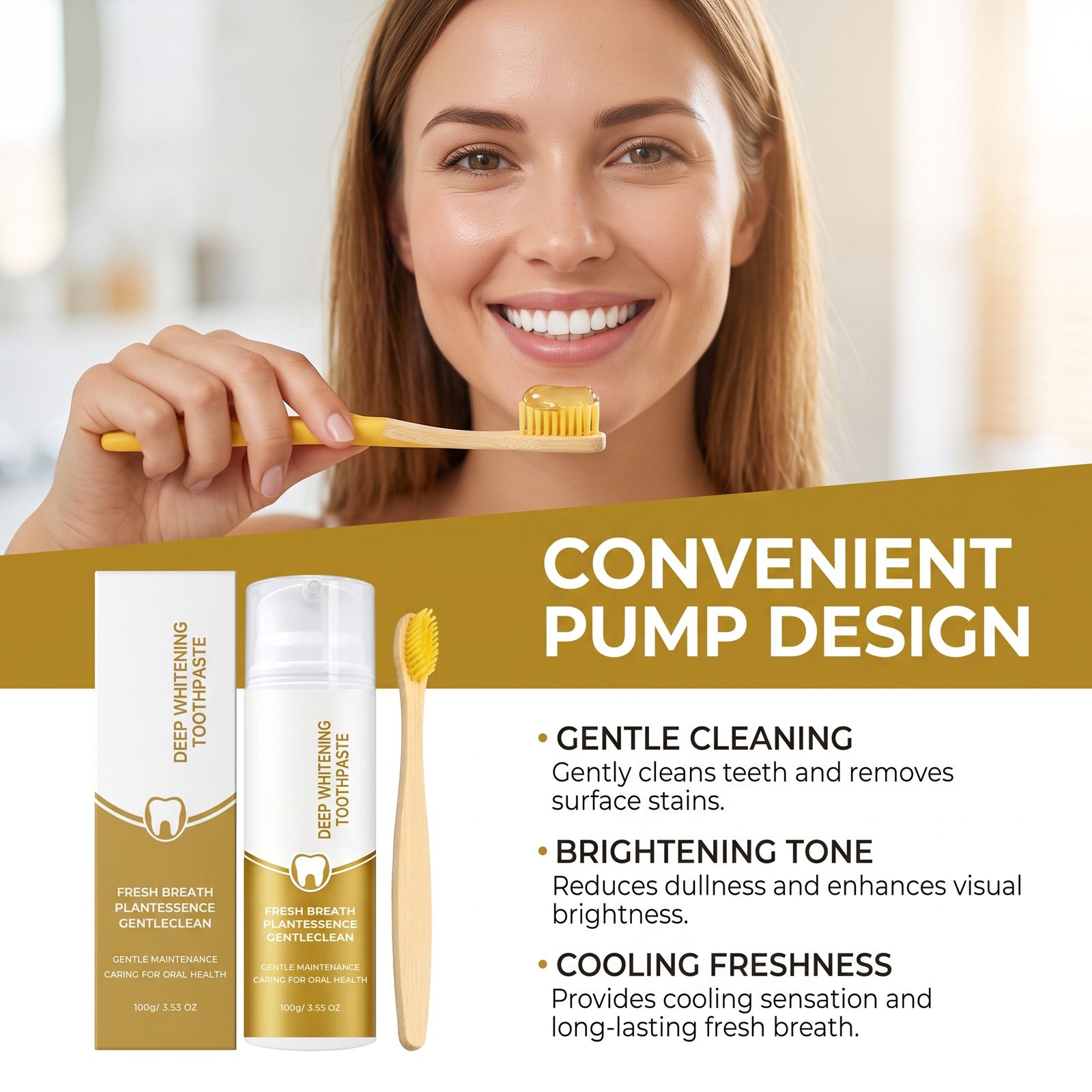 Deep Cleansing Toothpaste Daily Mild Clean Interdental Household Oral Care Home Teeth Gum Daily Goods