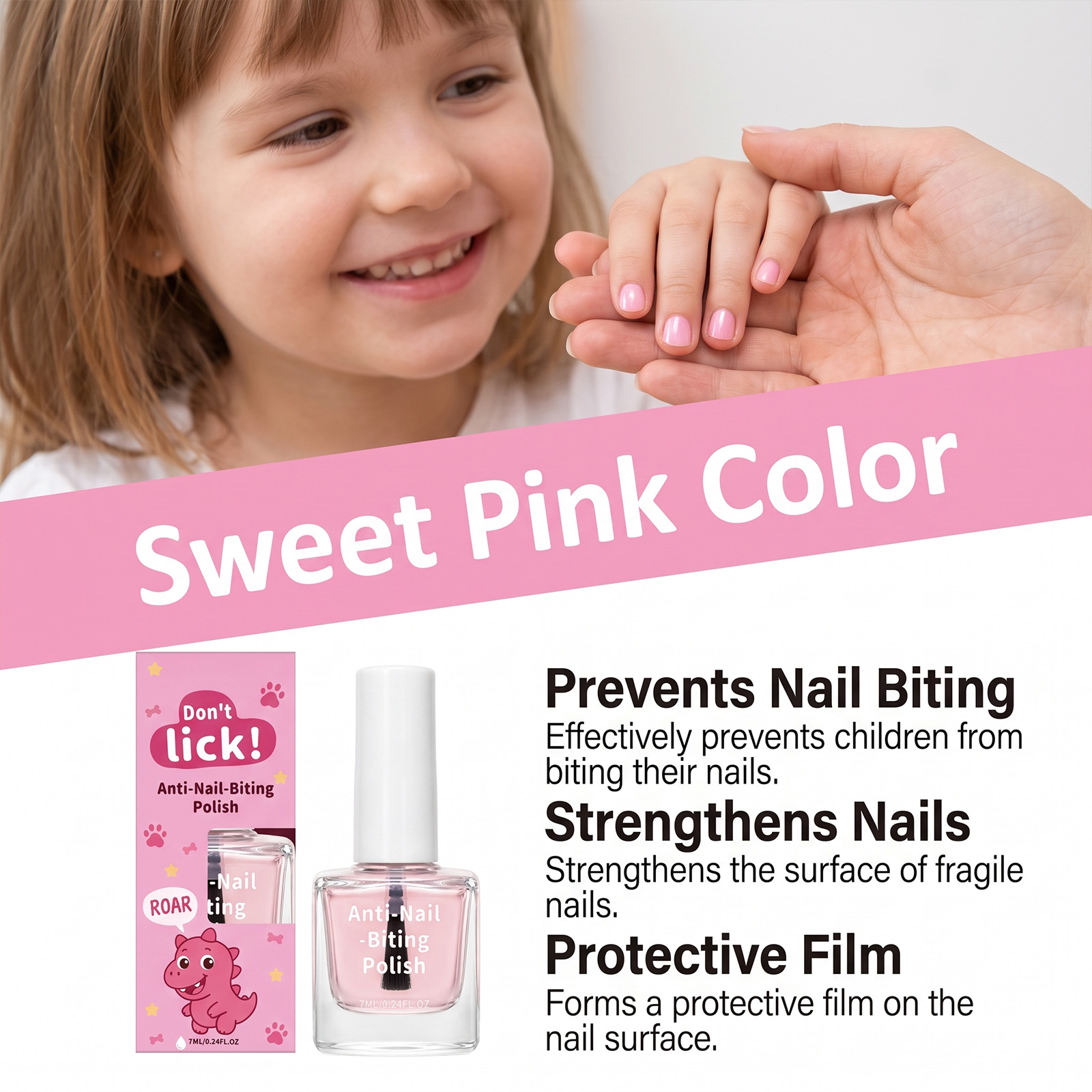 Anti Bite Nail Polish Mild Skin Friendly Nail Care Fresh Moisturizing Non Sticky Fingernail Daily Maintenance Oil Soft Gentle Delicate Hydrating