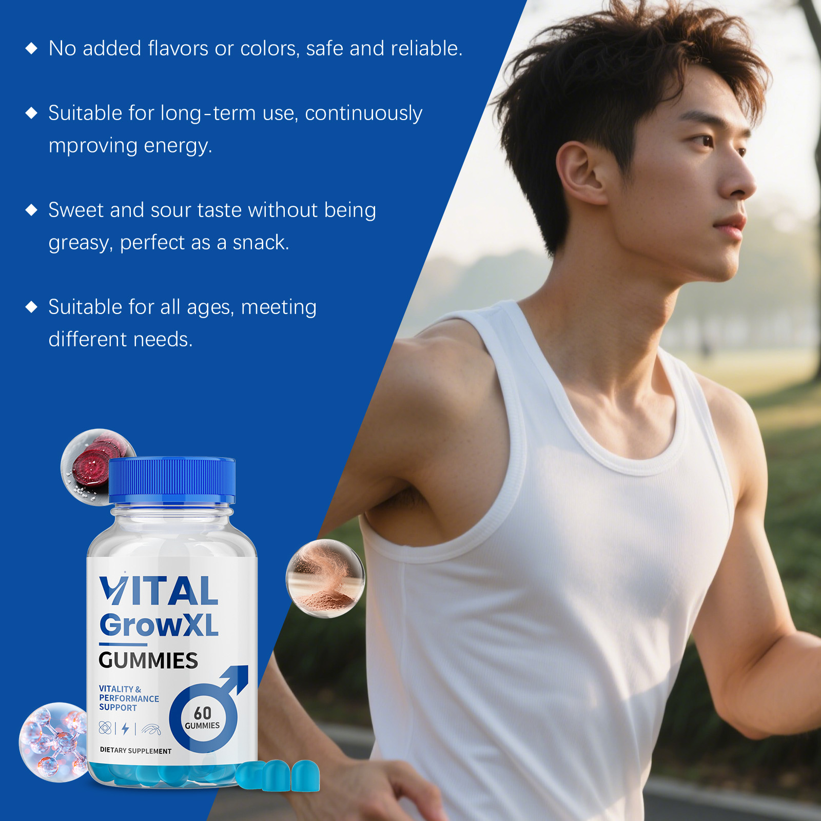Male Care Gummy Herbal Dietary Supplement Boost Energy Enhance Vitality Daily For Men