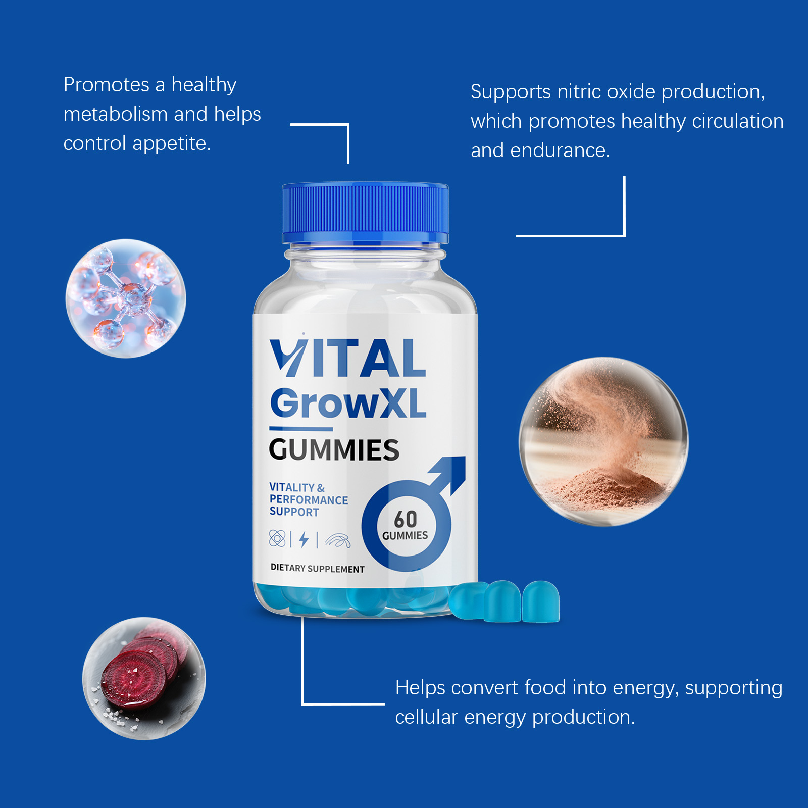 Male Care Gummy Herbal Dietary Supplement Boost Energy Enhance Vitality Daily For Men