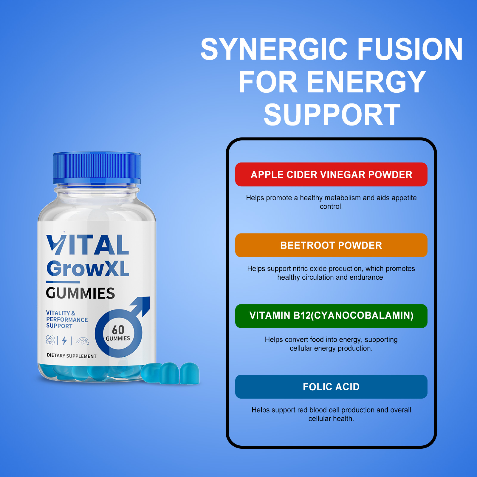 Male Care Gummy Herbal Dietary Supplement Boost Energy Enhance Vitality Daily For Men