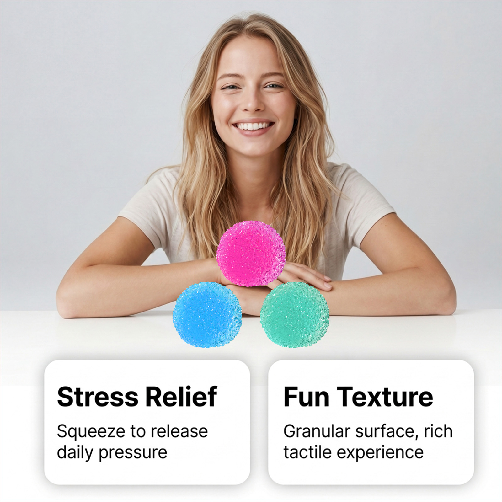 (Blue) Waxberry Squeeze Toy Rose Red Slow Rebound Soft Smooth Easy Pinch Stress Relief Vent Massage Ball For Mood Calm Pressure Release Daily Play