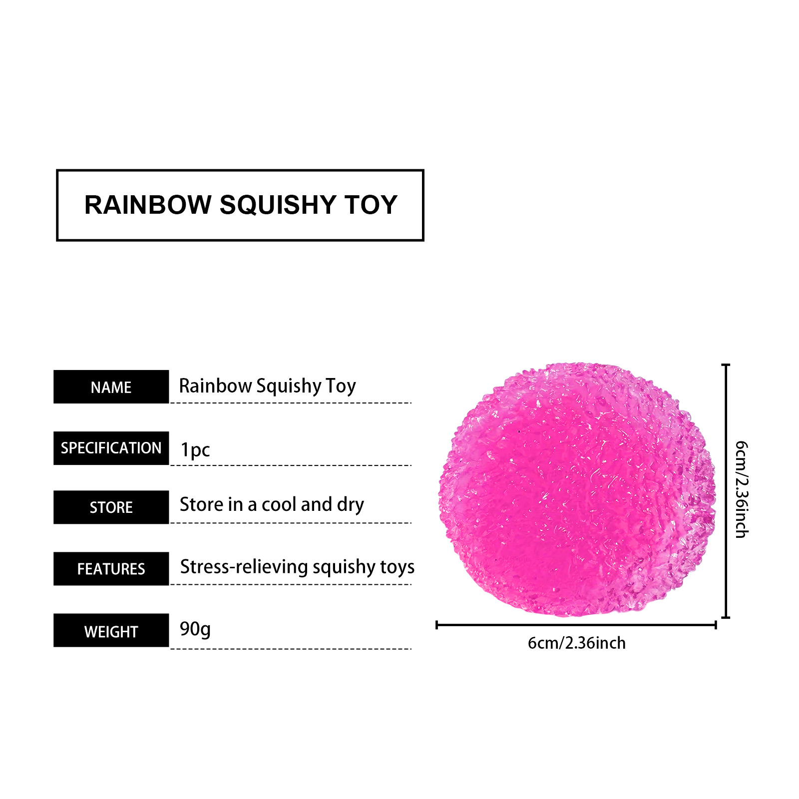 (Blue) Waxberry Squeeze Toy Rose Red Slow Rebound Soft Smooth Easy Pinch Stress Relief Vent Massage Ball For Mood Calm Pressure Release Daily Play