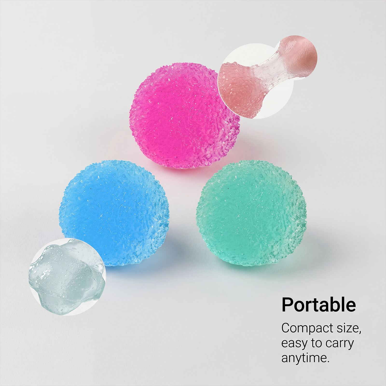 (Blue) Waxberry Squeeze Toy Rose Red Slow Rebound Soft Smooth Easy Pinch Stress Relief Vent Massage Ball For Mood Calm Pressure Release Daily Play