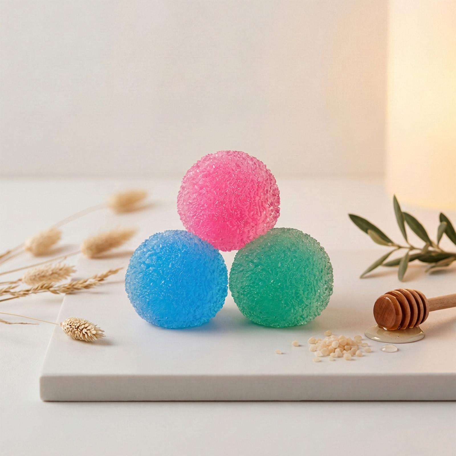 (Blue) Waxberry Squeeze Toy Rose Red Slow Rebound Soft Smooth Easy Pinch Stress Relief Vent Massage Ball For Mood Calm Pressure Release Daily Play