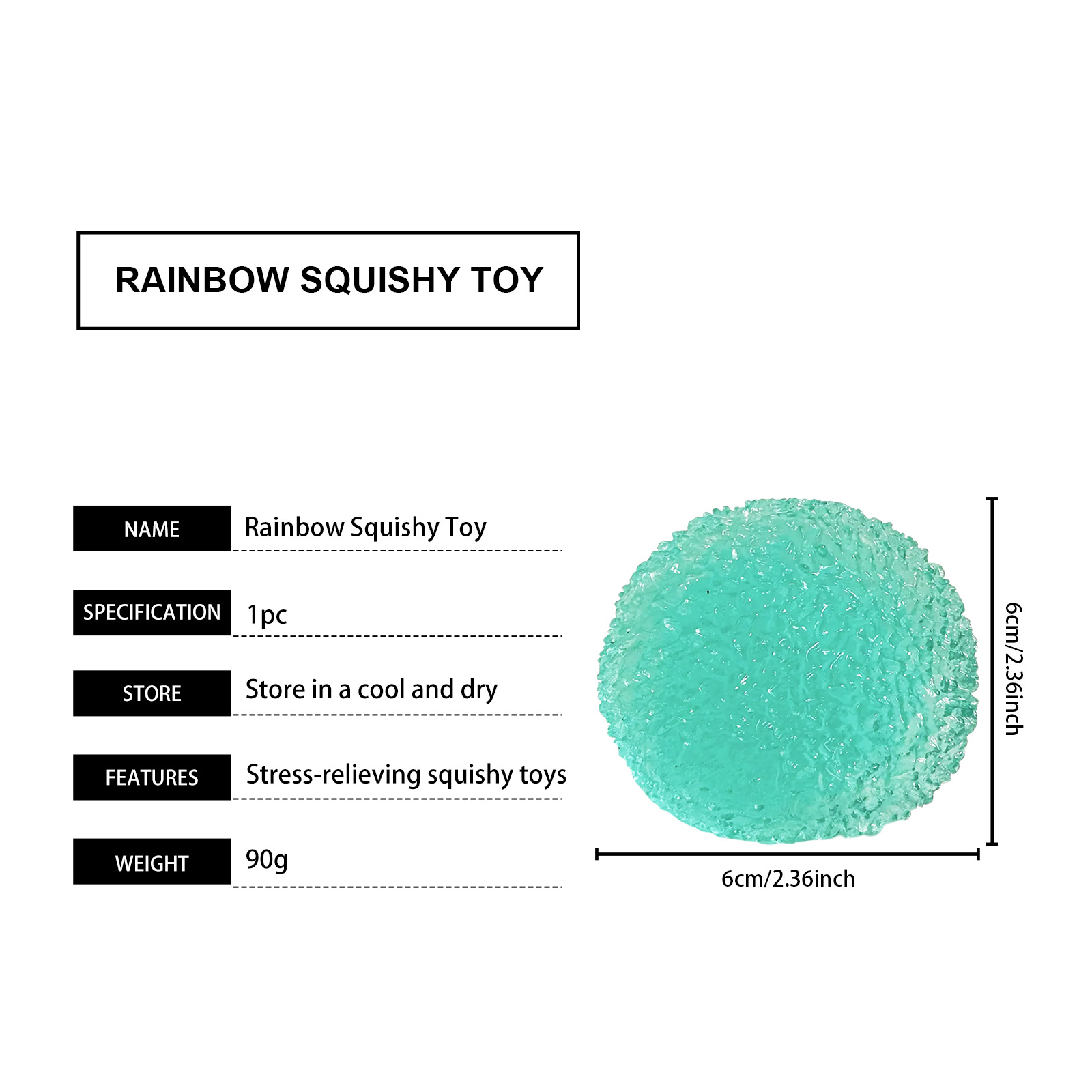 (Blue) Waxberry Squeeze Toy Rose Red Slow Rebound Soft Smooth Easy Pinch Stress Relief Vent Massage Ball For Mood Calm Pressure Release Daily Play