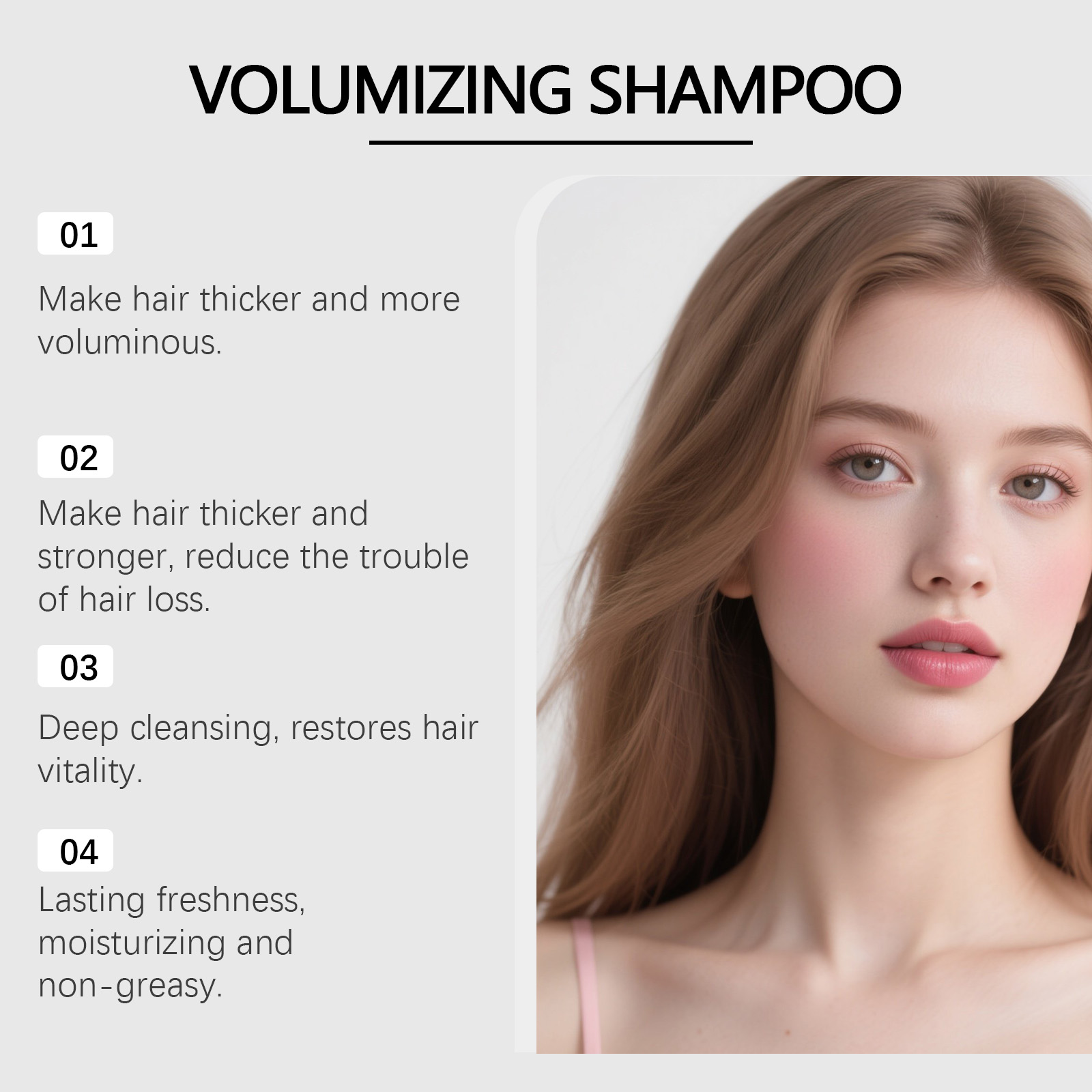 Scalp Nourishing Shampoo Mild Cleansing Refreshing Roots Glossy Smooth Hair Daily Washing Care