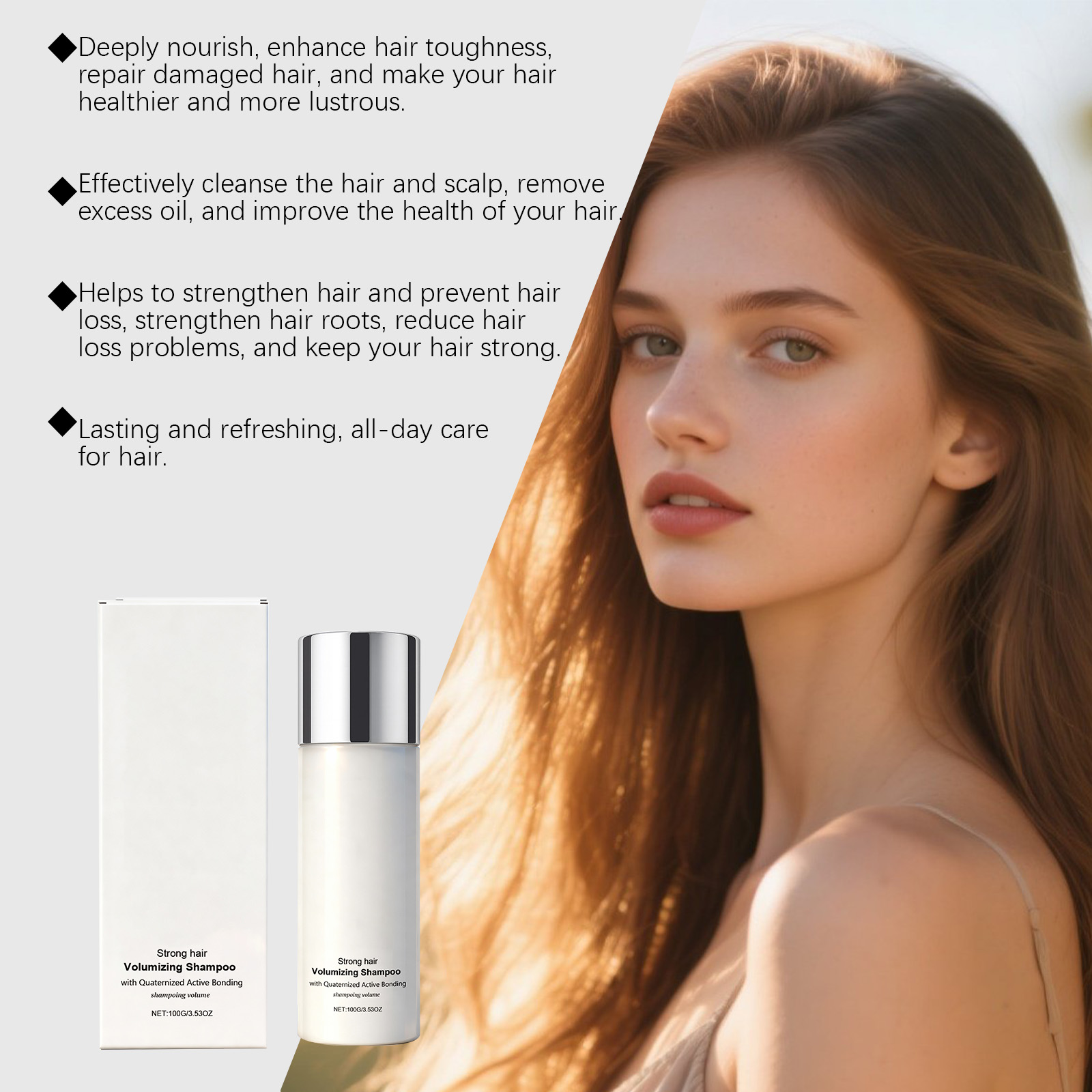 Scalp Nourishing Shampoo Mild Cleansing Refreshing Roots Glossy Smooth Hair Daily Washing Care