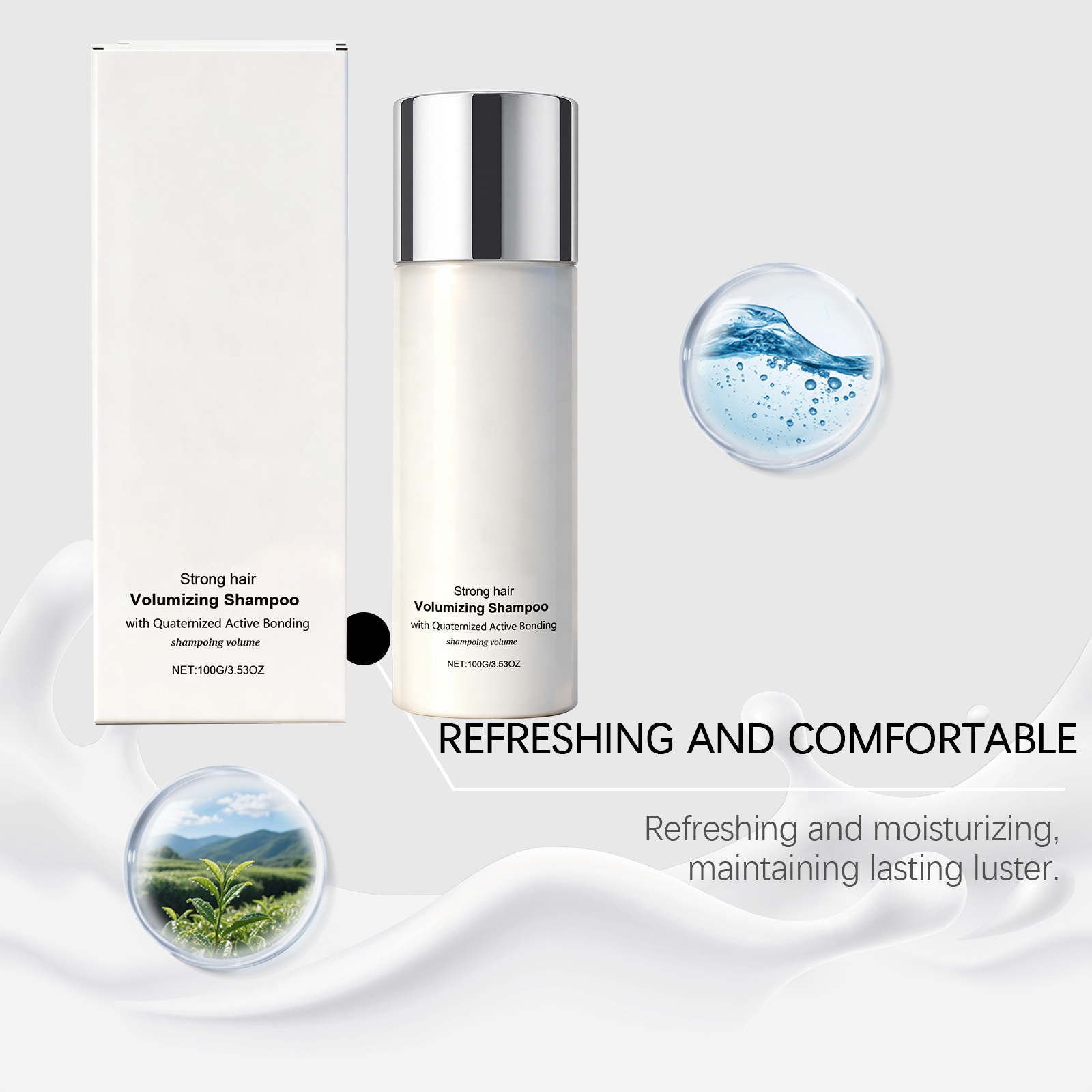 Scalp Nourishing Shampoo Mild Cleansing Refreshing Roots Glossy Smooth Hair Daily Washing Care