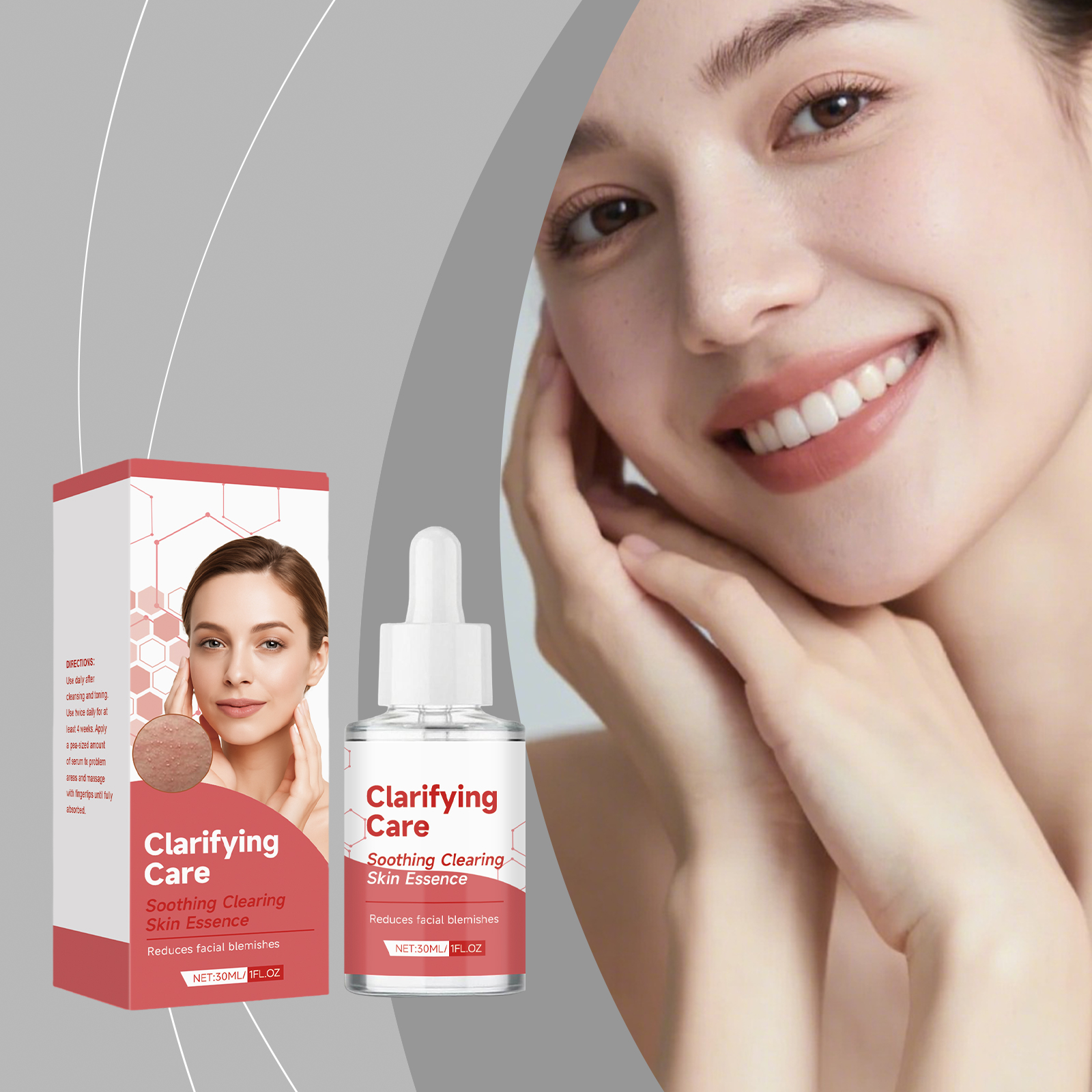 Acne Care Essence Liquid Mild Clean Skin Moisture Lock Water Refreshing Facial Pimple Clean Skincare