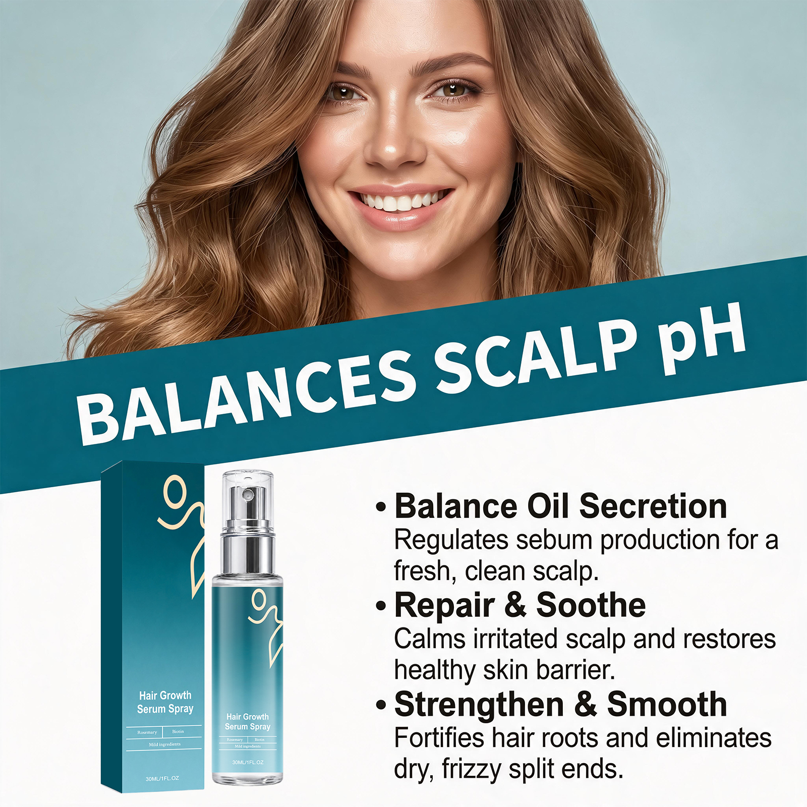 Hair Care Spray Mild Formula Light Texture Fluffy Strands Hydrating Moisturizing Soft Comfort