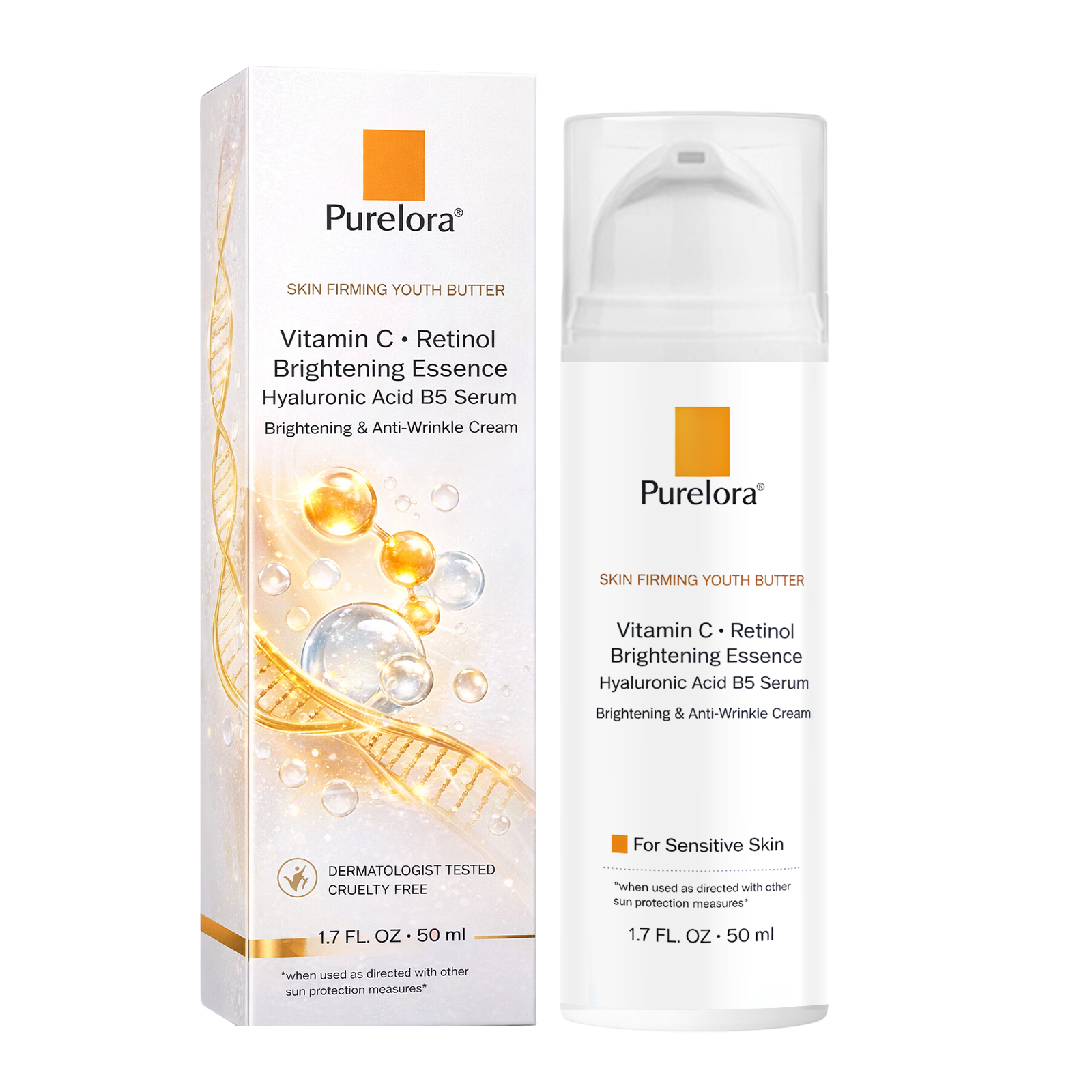 Retinol Vitamin C Essence Liquid Smooth Delicate Hydrating Moisturizing Facial Daily Skin Care Serum