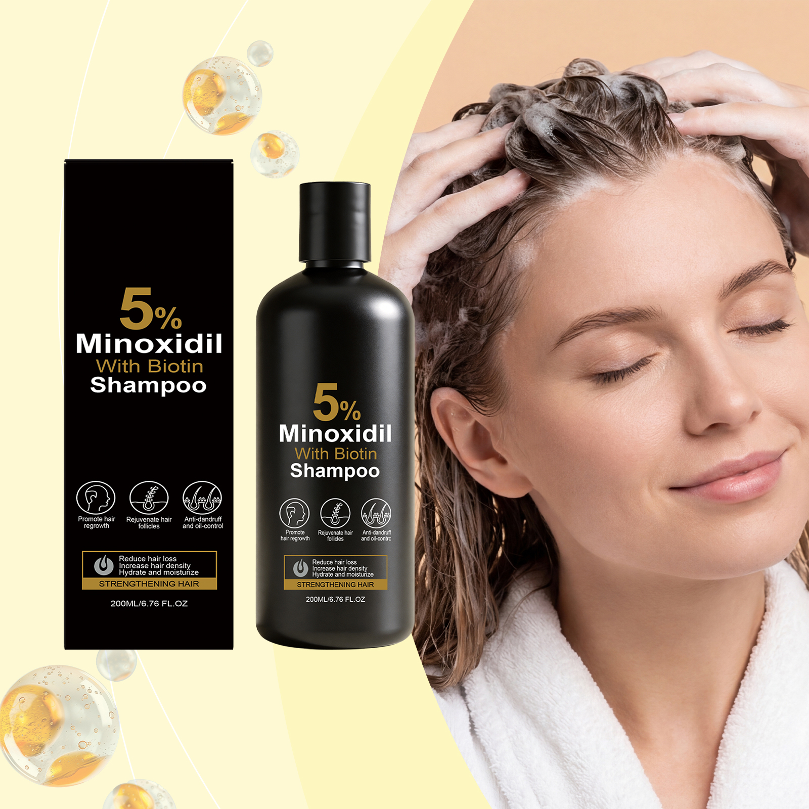 Mild Repair Balanced Scalp Soothing Care Shampoo For Daily Household Hair Fiber Cleansing