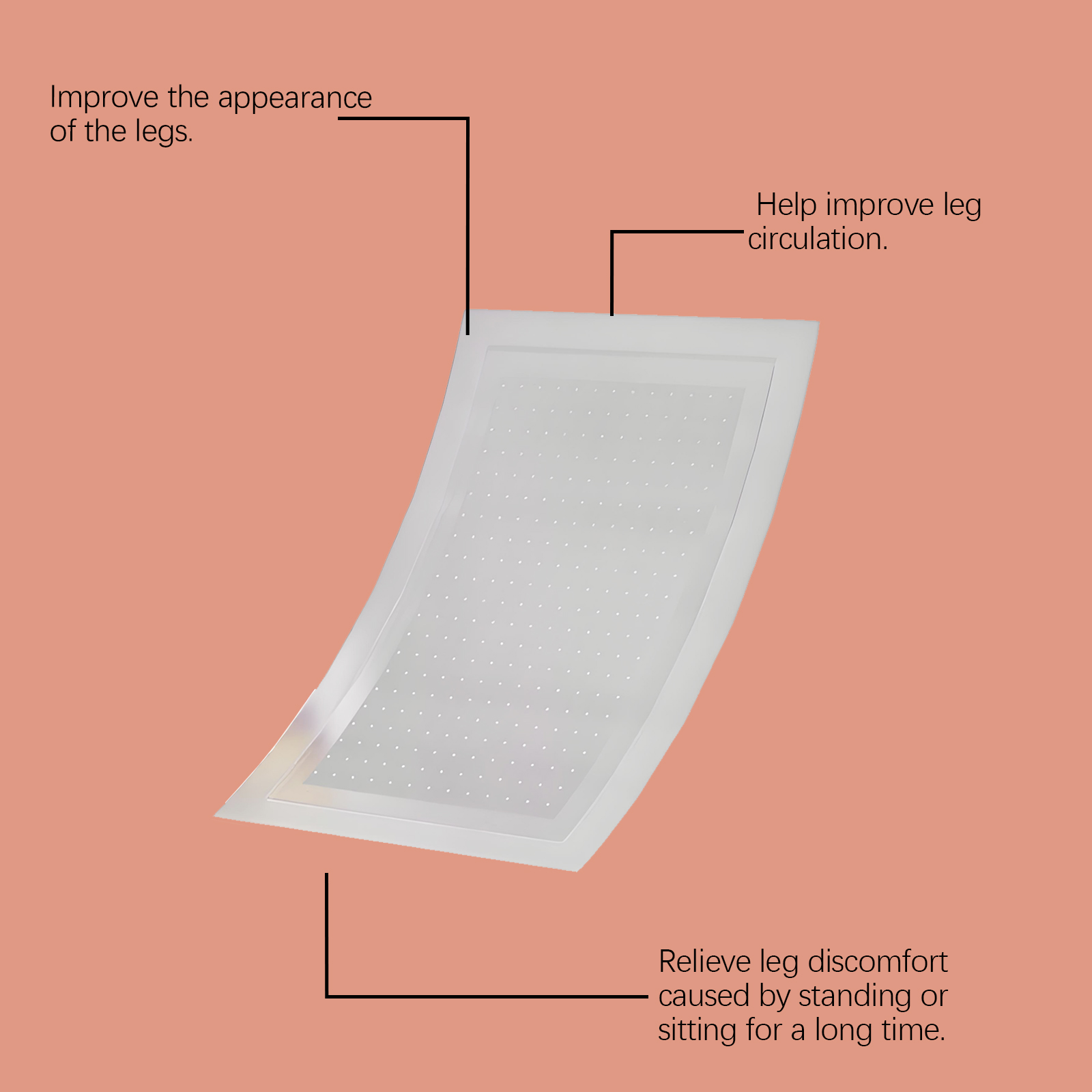 Leg Comfort Care Patch Mild Gentle Protect Skin Breathable Fit Soft Refreshing Portable Daily Sticker