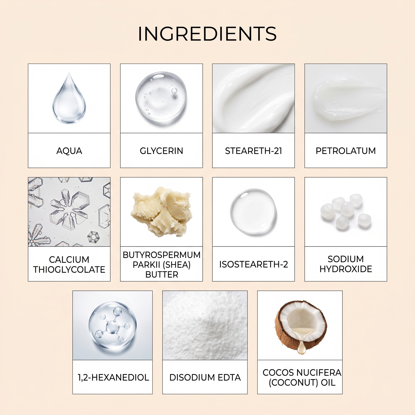 Coconut Oil Depilatory Cream Gentle Delicate Skin Friendly Soft Smooth Comfort Clean Facial Fine Hairs