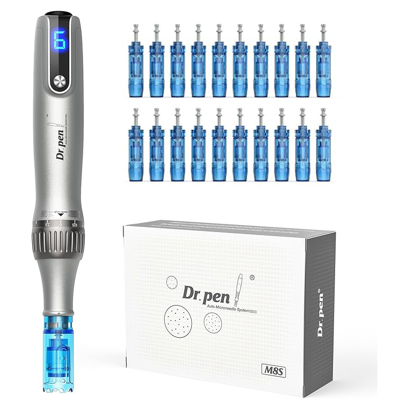 Dr.Pen Ultima M8S Microneedling Pen, Wireless Microneedle Skin Care Tool - with 20 Replacement Cartridges