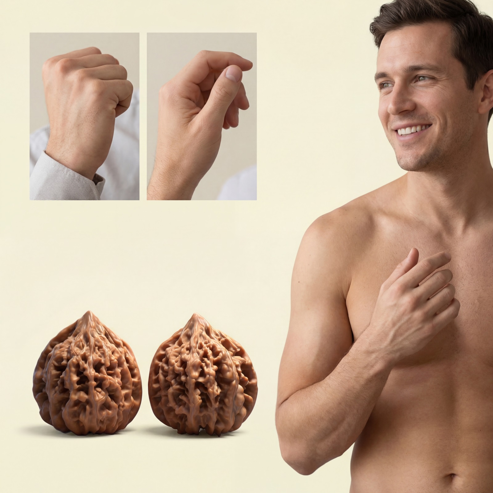 Walnut Plaything Smooth Surface Long Durability Fit Most Hand Shapes Sizes Support Finger Flexibility