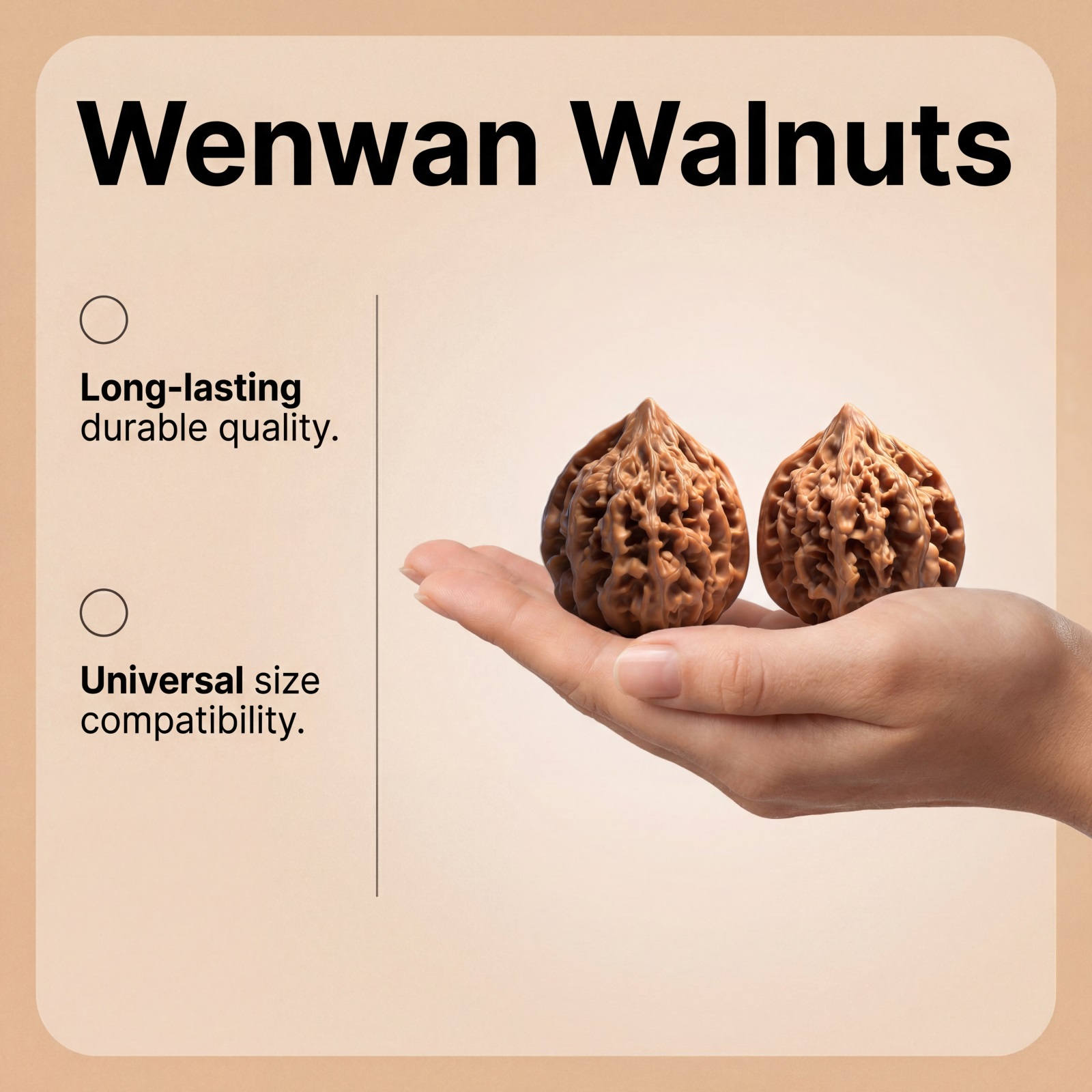 Walnut Plaything Smooth Surface Long Durability Fit Most Hand Shapes Sizes Support Finger Flexibility