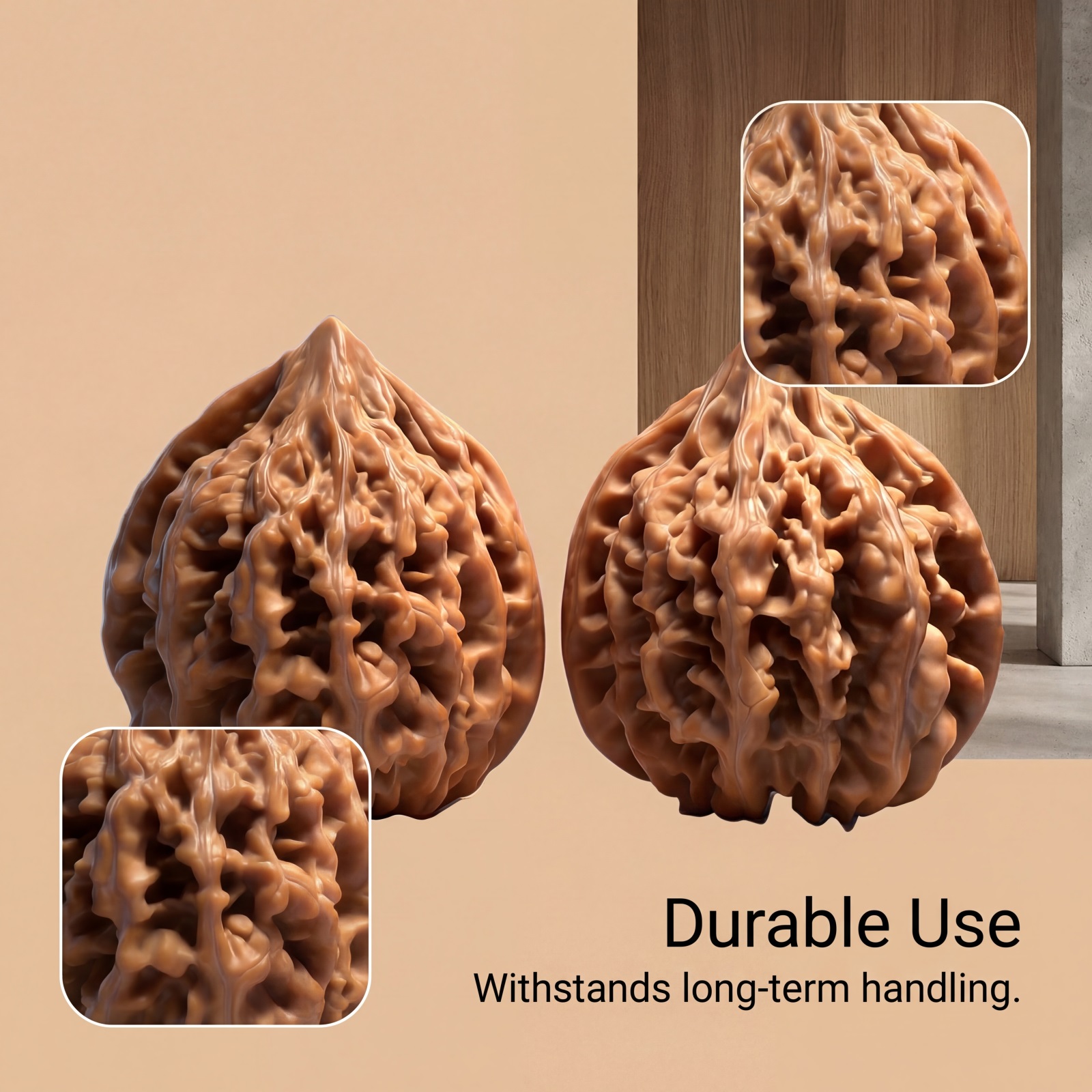 Walnut Plaything Smooth Surface Long Durability Fit Most Hand Shapes Sizes Support Finger Flexibility